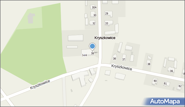 Kryszkowice, Kryszkowice, 34, mapa Kryszkowice