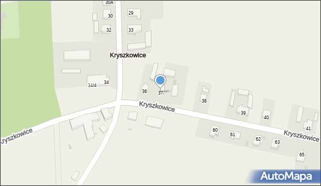 Kryszkowice, Kryszkowice, 37, mapa Kryszkowice