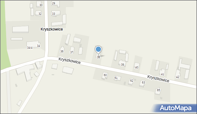 Kryszkowice, Kryszkowice, 38, mapa Kryszkowice