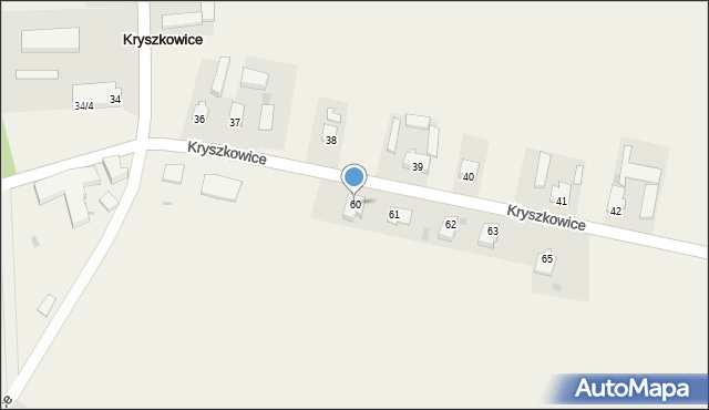 Kryszkowice, Kryszkowice, 60, mapa Kryszkowice