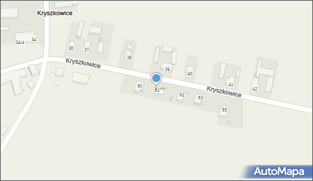 Kryszkowice, Kryszkowice, 61, mapa Kryszkowice