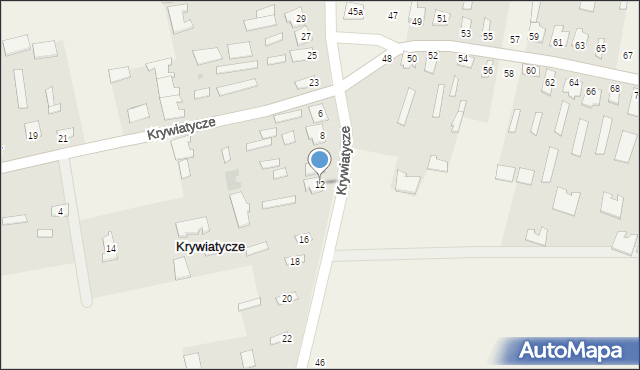 Krywiatycze, Krywiatycze, 12, mapa Krywiatycze