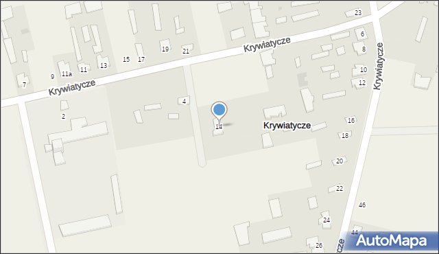 Krywiatycze, Krywiatycze, 14, mapa Krywiatycze