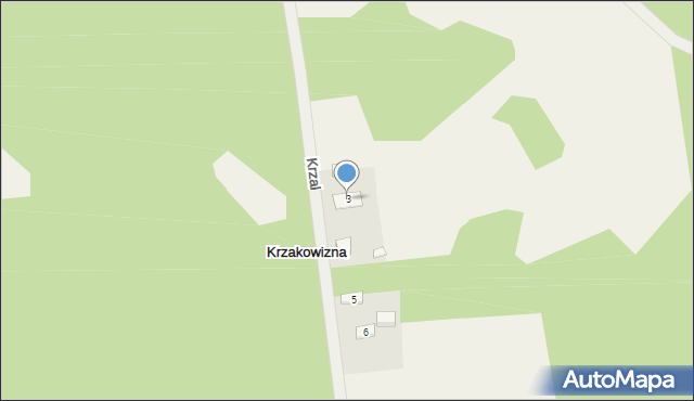 Krzakowizna, Krzakowizna, 3, mapa Krzakowizna