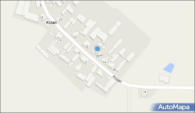 Krzan, Krzan, 13, mapa Krzan