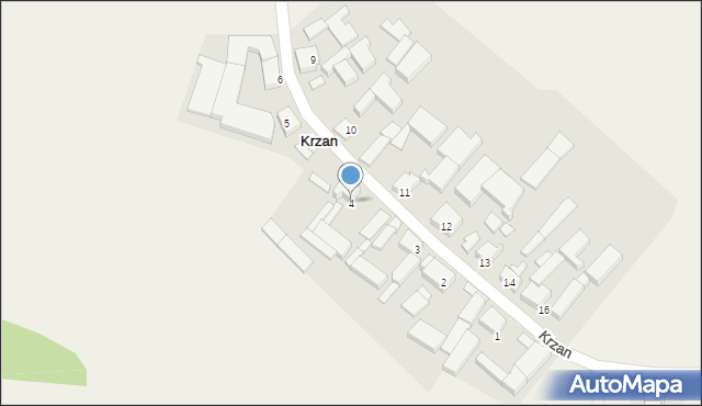 Krzan, Krzan, 4, mapa Krzan