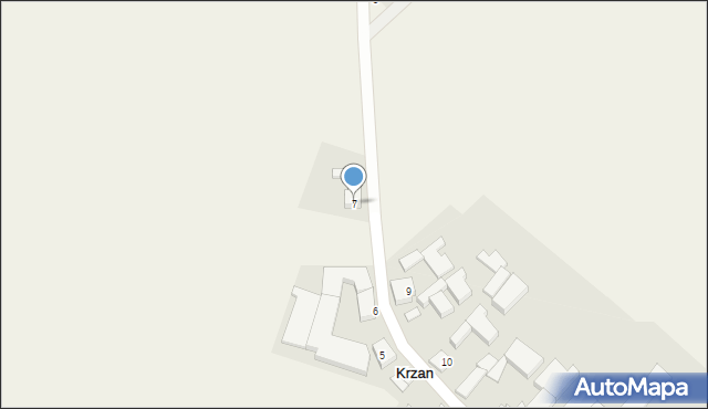 Krzan, Krzan, 7, mapa Krzan