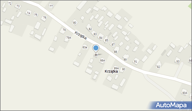 Krzątka, Krzątka, 86, mapa Krzątka