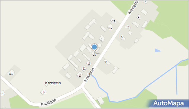 Krzcięcin, Krzcięcin, 10, mapa Krzcięcin