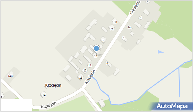 Krzcięcin, Krzcięcin, 11a, mapa Krzcięcin