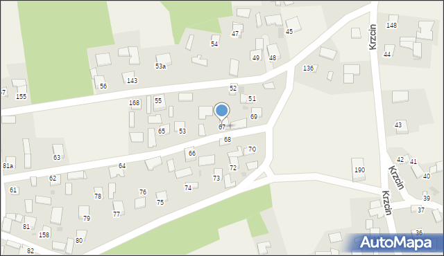 Krzcin, Krzcin, 67, mapa Krzcin