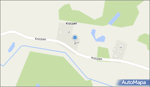 Krzczeń, Krzczeń, 16, mapa Krzczeń