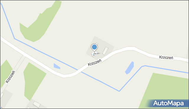 Krzczeń, Krzczeń, 17, mapa Krzczeń