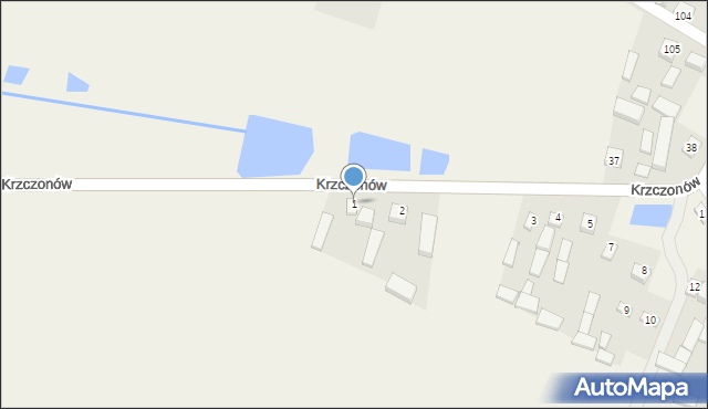 Krzczonów, Krzczonów, 1, mapa Krzczonów