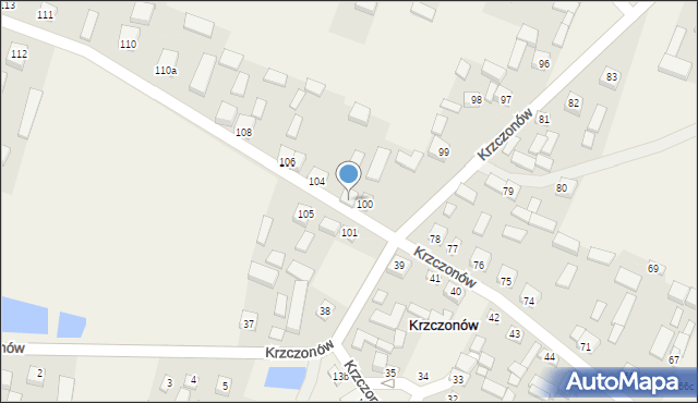 Krzczonów, Krzczonów, 103, mapa Krzczonów