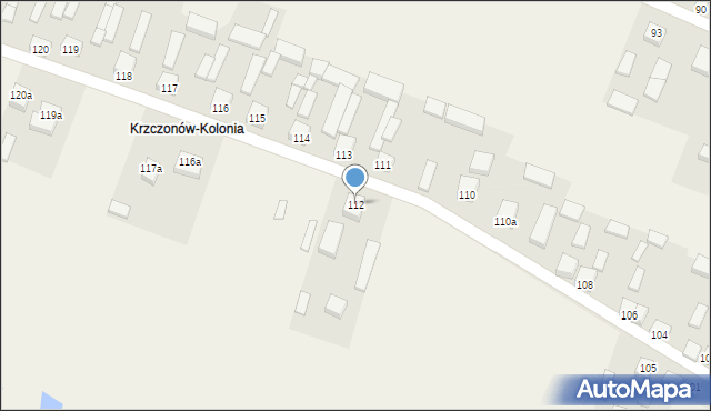 Krzczonów, Krzczonów, 112, mapa Krzczonów