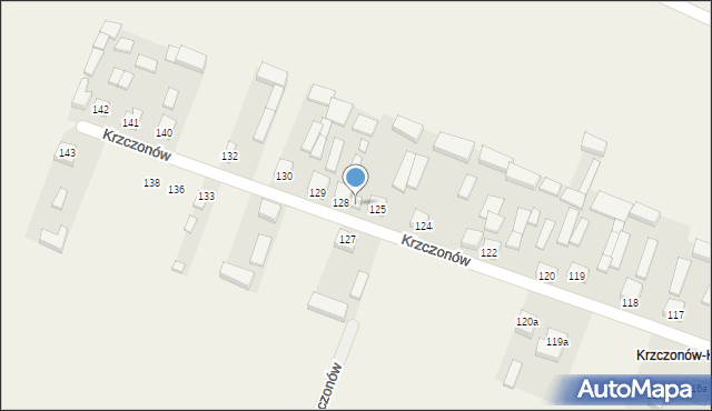 Krzczonów, Krzczonów, 126, mapa Krzczonów