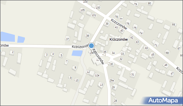 Krzczonów, Krzczonów, 13b, mapa Krzczonów