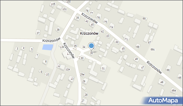 Krzczonów, Krzczonów, 32, mapa Krzczonów