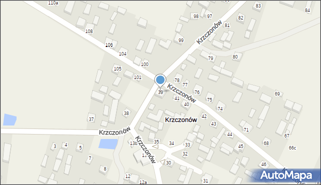 Krzczonów, Krzczonów, 39, mapa Krzczonów