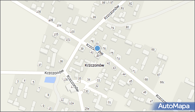 Krzczonów, Krzczonów, 40, mapa Krzczonów