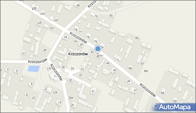 Krzczonów, Krzczonów, 43, mapa Krzczonów