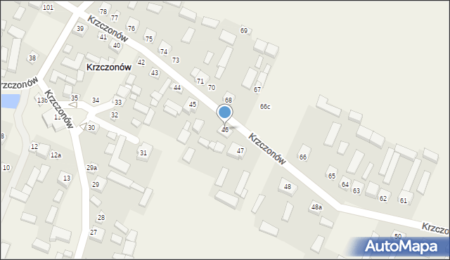 Krzczonów, Krzczonów, 46, mapa Krzczonów