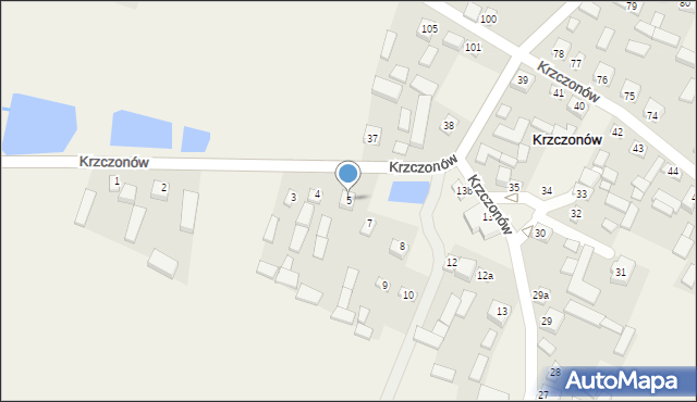 Krzczonów, Krzczonów, 5, mapa Krzczonów