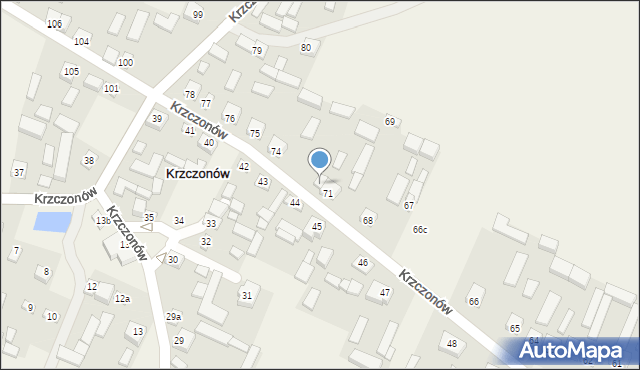 Krzczonów, Krzczonów, 72, mapa Krzczonów