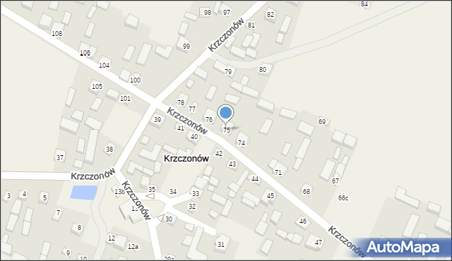 Krzczonów, Krzczonów, 75, mapa Krzczonów