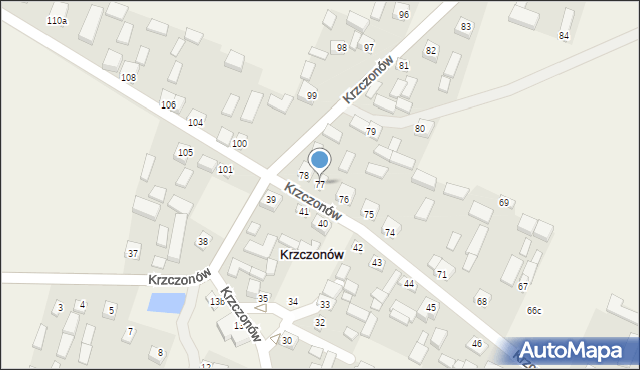 Krzczonów, Krzczonów, 77, mapa Krzczonów