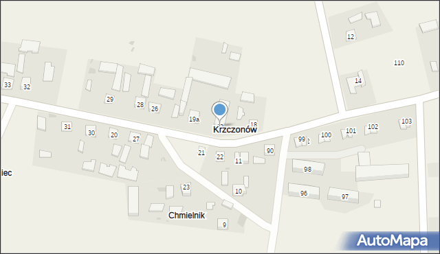 Krzczonów, Krzczonów, 19, mapa Krzczonów