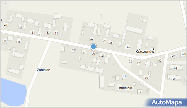 Krzczonów, Krzczonów, 20, mapa Krzczonów