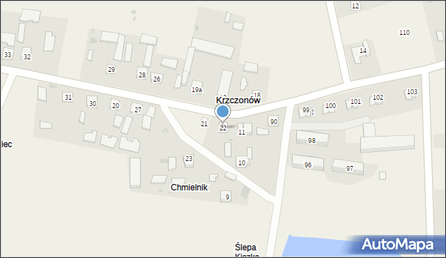 Krzczonów, Krzczonów, 22, mapa Krzczonów