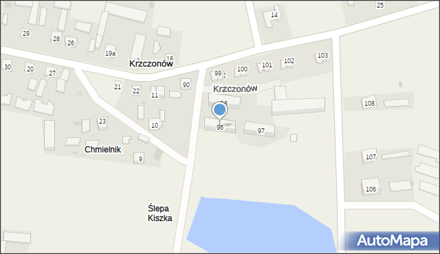 Krzczonów, Krzczonów, 96, mapa Krzczonów