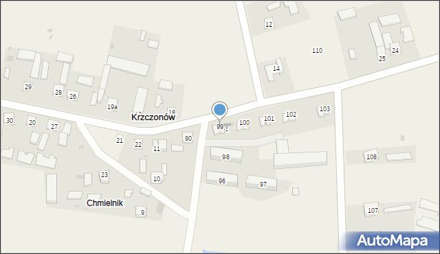 Krzczonów, Krzczonów, 99, mapa Krzczonów