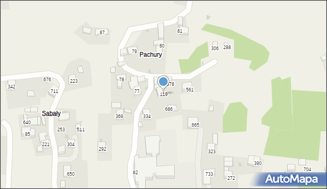 Krzczonów, Krzczonów, 119, mapa Krzczonów