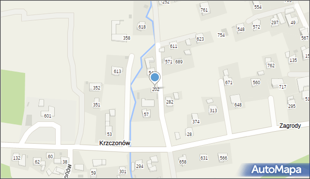 Krzczonów, Krzczonów, 202, mapa Krzczonów