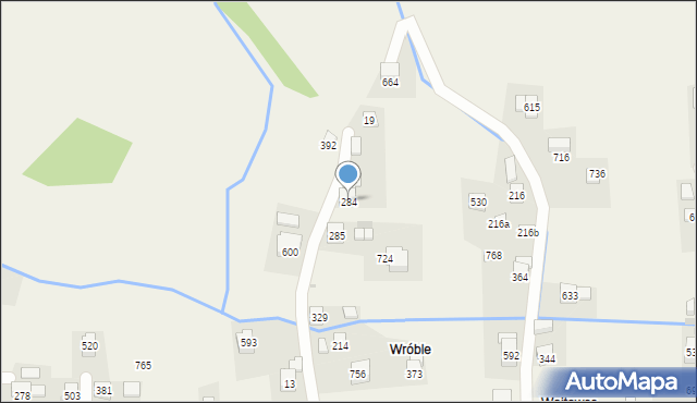 Krzczonów, Krzczonów, 284, mapa Krzczonów