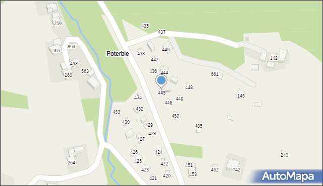 Krzczonów, Krzczonów, 445, mapa Krzczonów