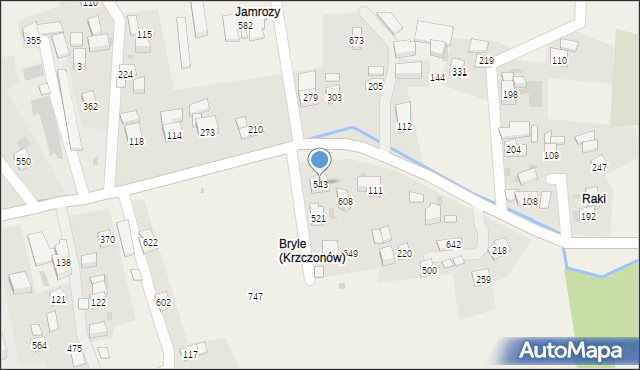 Krzczonów, Krzczonów, 543, mapa Krzczonów