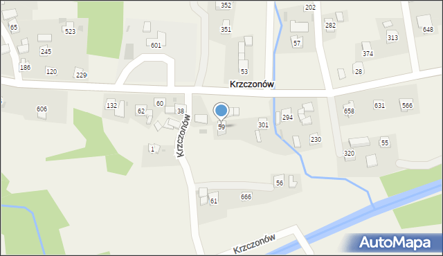 Krzczonów, Krzczonów, 59, mapa Krzczonów