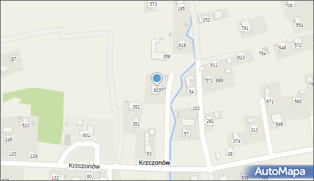 Krzczonów, Krzczonów, 613, mapa Krzczonów