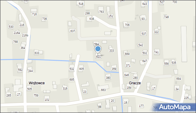 Krzczonów, Krzczonów, 621, mapa Krzczonów