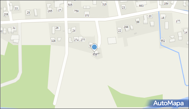 Krzczonów, Krzczonów, 634, mapa Krzczonów