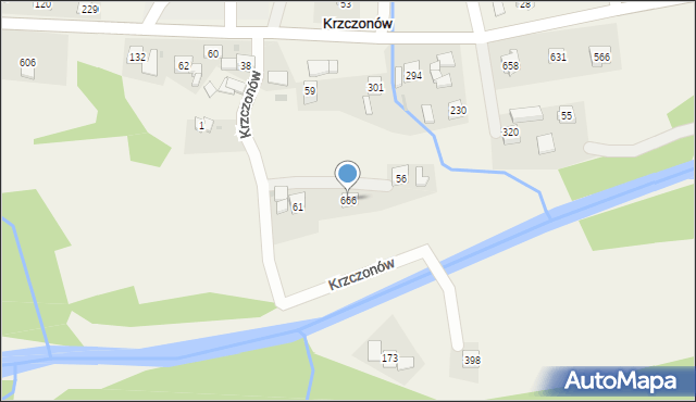 Krzczonów, Krzczonów, 666, mapa Krzczonów