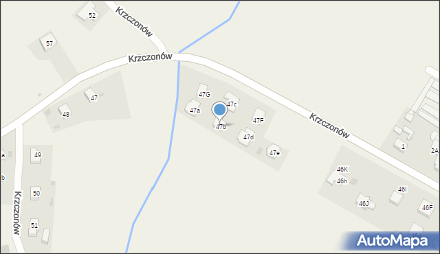Krzczonów, Krzczonów, 47b, mapa Krzczonów