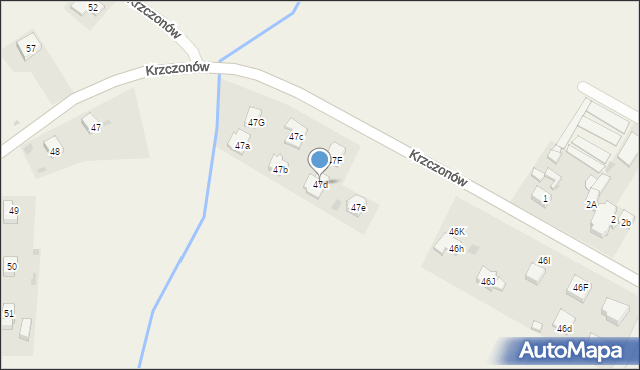 Krzczonów, Krzczonów, 47d, mapa Krzczonów