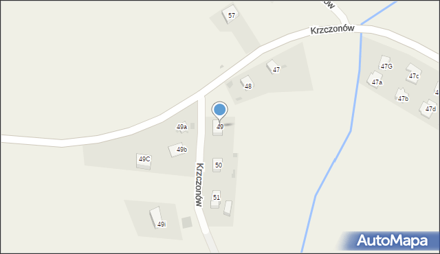 Krzczonów, Krzczonów, 49, mapa Krzczonów