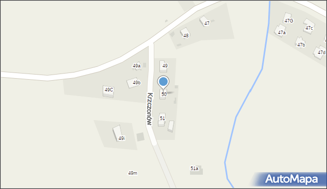 Krzczonów, Krzczonów, 50, mapa Krzczonów